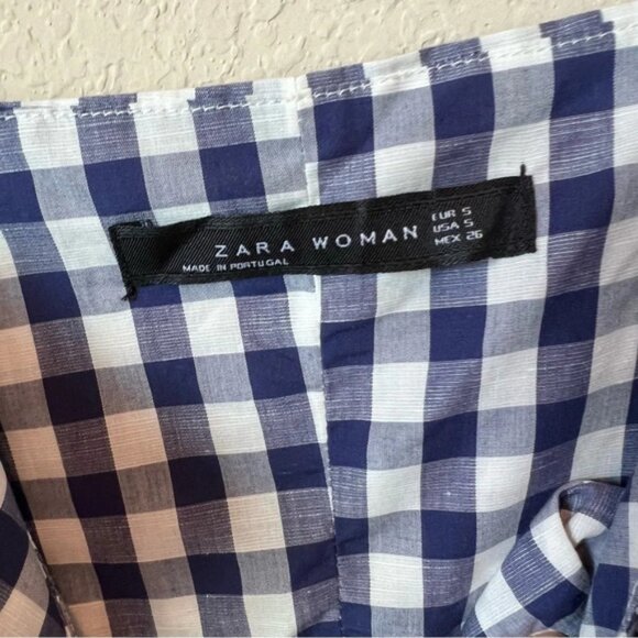 Zara Gingham Tie Front dress - Picture 2 of 6
